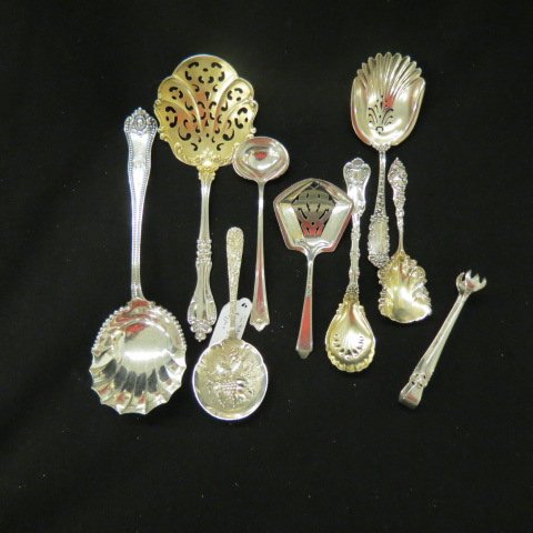 9 Sterling Silver Serving Pieces, (1 of 4)