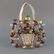 14k Gold Basket Gemstone Brooch,