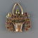 14k Gold Basket Gemstone Brooch, - 2