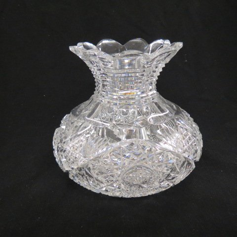 Brilliant Period Cut Glass Flower Center Vase, (1 of 4)