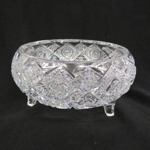 Clark Cut Glass Footed Bowl, (1 of 4)