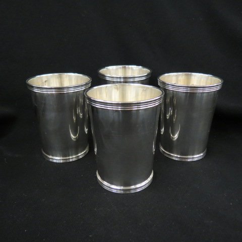 4 Sterling Silver Mint Julep Cups, (1 of 3)