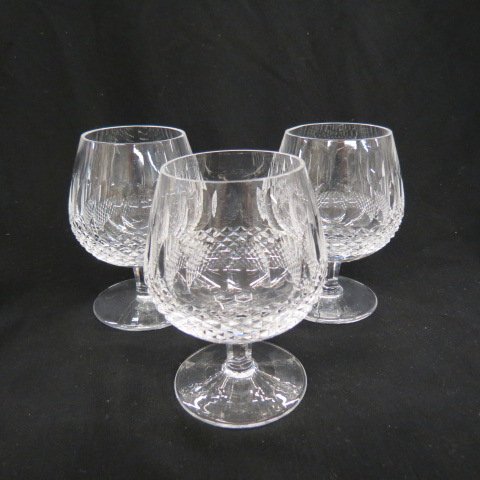 3 Waterford Crystal "Colleen" Brandy Glasses,: 5.25".