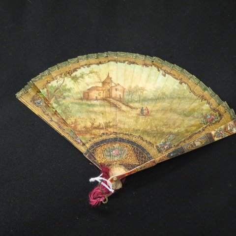 19th Century Handpainted Ivory Fan, (1 of 10)
