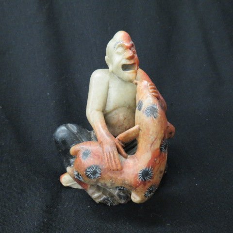 Chinese Carved Soapstone Figurine, (1 of 4)