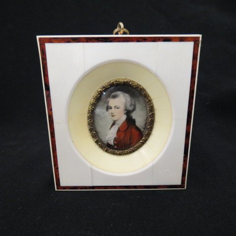 Miniature Portrait on Ivory of Mozart, (1 of 4)