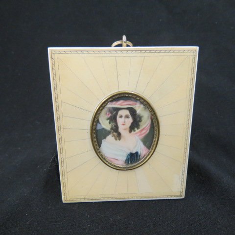 Miniature Portrait on Ivory, (1 of 3)