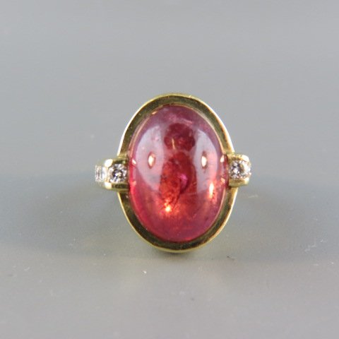 Red Tourmaline and Diamond Ring, (1 of 5)