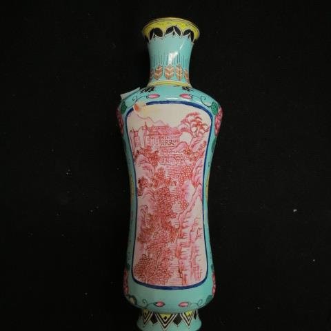 Chinese Peking Enamel Vase, (1 of 4)