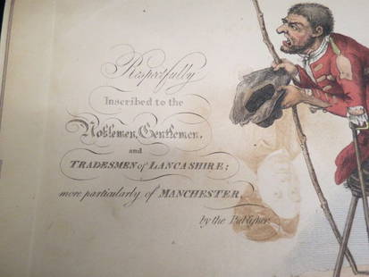 1846 Book "The Passions",: 27 wonderful hand-colored plates, humourously delineated by Timothy Bobbin, loose binding, etc, images great for framing, overall 7" x 10 1/2".....John Collier (18 December 1708 – 14 July 1786) was