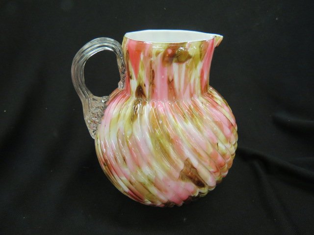Victorian Spatterware Art Glass Pitcher, (1 of 3)