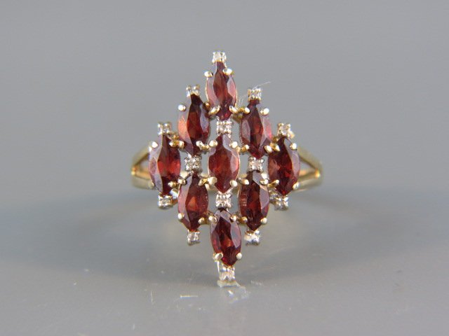 Garnet & Diamond Ring, (1 of 3)