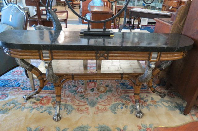 Hollywood Regency Foyer Table, (1 of 3)