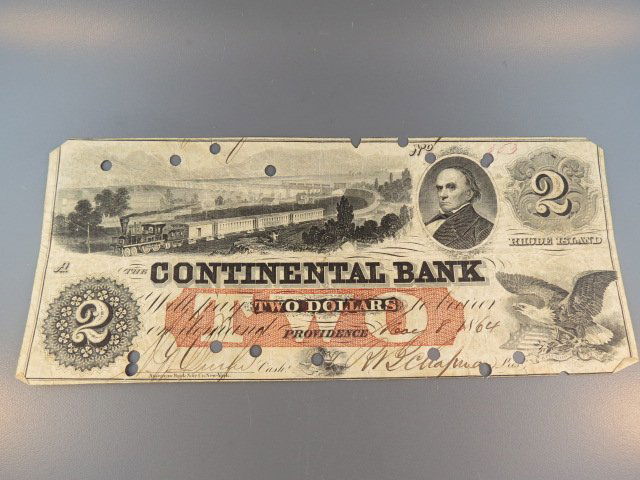 1864 $2.00 Note Continental Bank, (1 of 2)