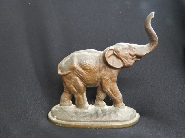 Cast Iron Figural Elephant Doorstop, (1 of 3)
