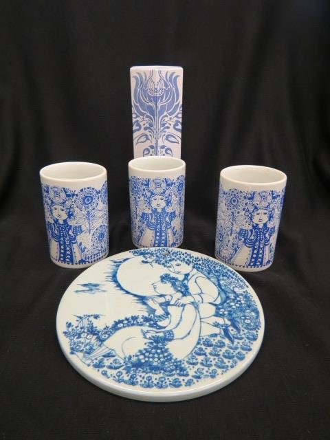 5 pcs. Bjorn Wiinblad Nymolle Ceramics; (1 of 4)