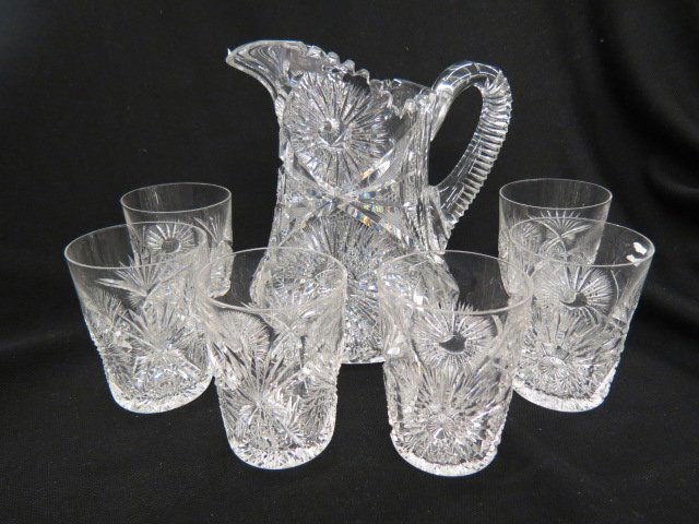 7 pc. Cut Glass Beverage Set, (1 of 3)