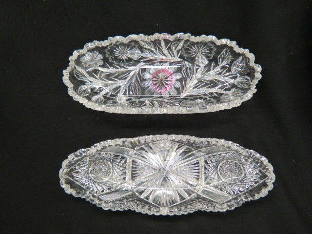 2 Cut Glass Celery Dishes, (1 of 2)