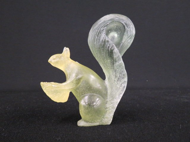 Daum Pate-de-Verre Art Glass Squirrel Figurine, (1 of 3)