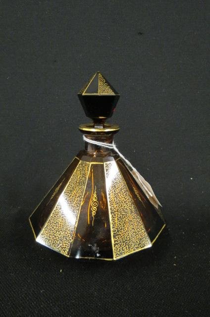 Moser Art Glass Perfume Bottle, (1 of 4)
