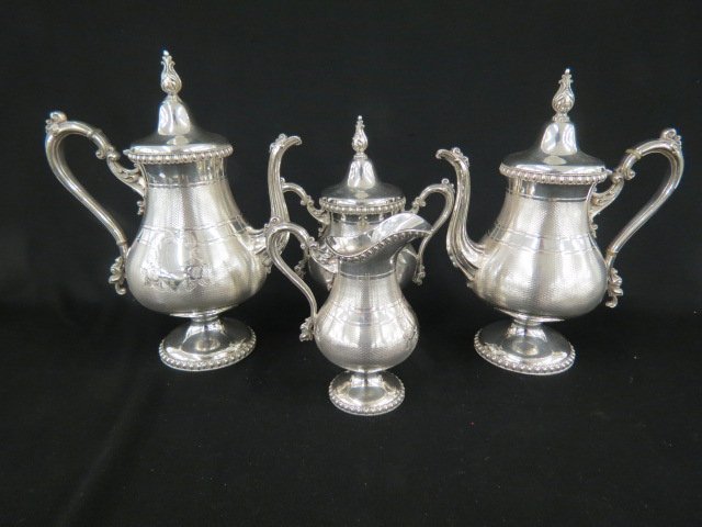 Victorian Silverplate Tea and Coffee Service, (1 of 4)