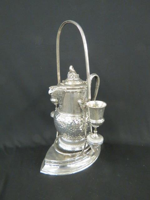 Victorian Silverplate Tilting Water Kettle, (1 of 6)