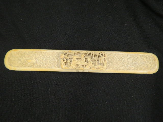 Chinese Carved Ivory Scroll Weight, (1 of 4)