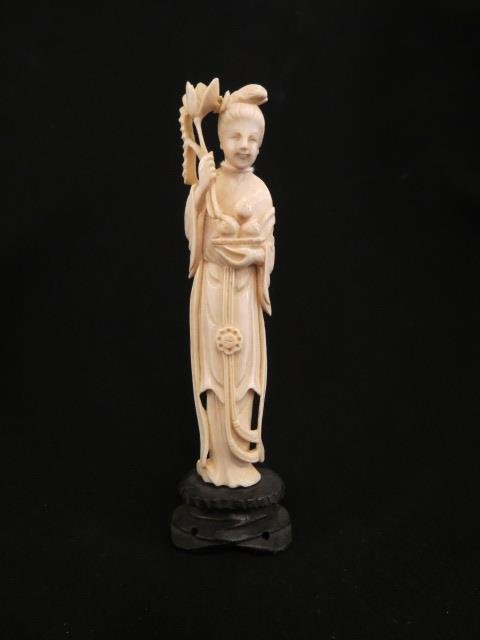 Chinese Carved Ivory Figurine of a Lady, (1 of 4)