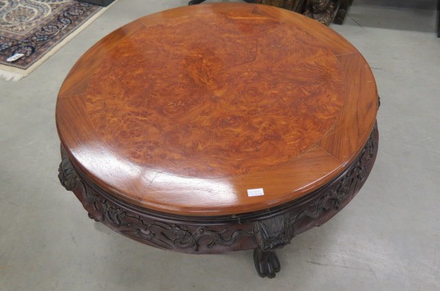 Oriental Carved Coffee Table, dragon decor, (1 of 6)