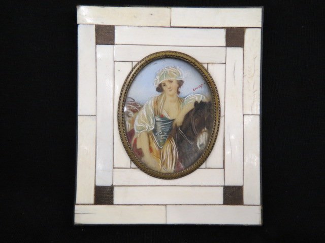Miniature Painting on Ivory, (1 of 3)