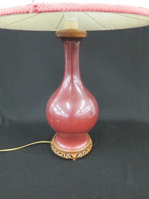 Chinese Pottery Lamp, (1 of 3)