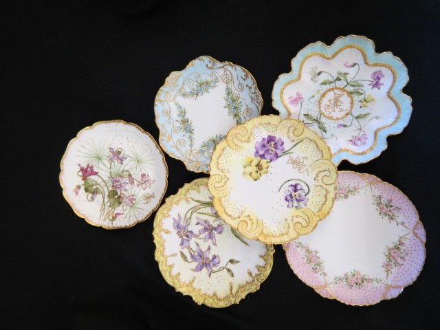 6 Limoges Porcelain Cabinet Plates, (1 of 5)