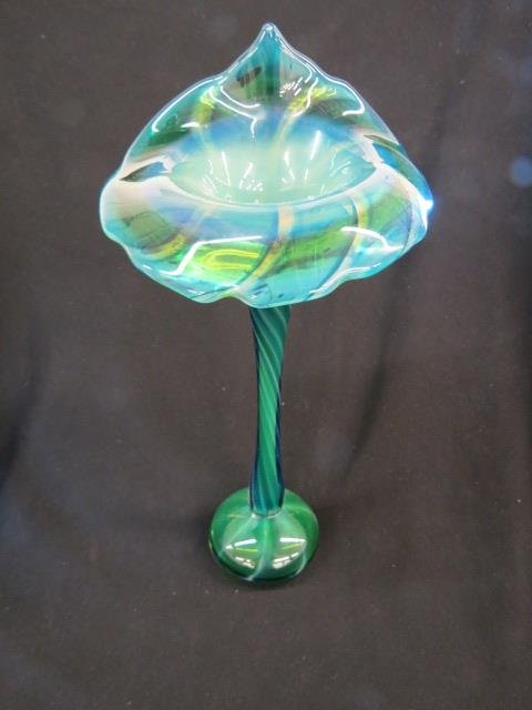 Rick Strini Art Glass Jack-in-the-Pulpit Vase, (1 of 4)