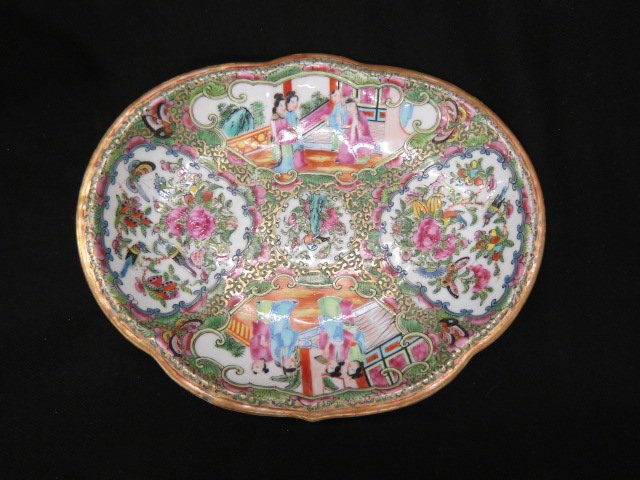 Chinese Rose Medallion Porcelain Dish, (1 of 5)