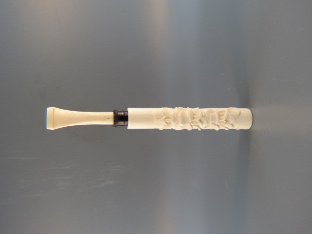 Japanese Carved Ivory Cigarette Holder, (1 of 4)