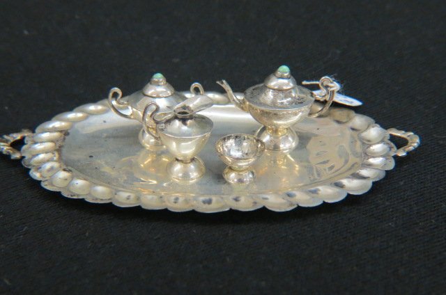 Miniature Sterling Silver Tea Service & Tray, (1 of 2)