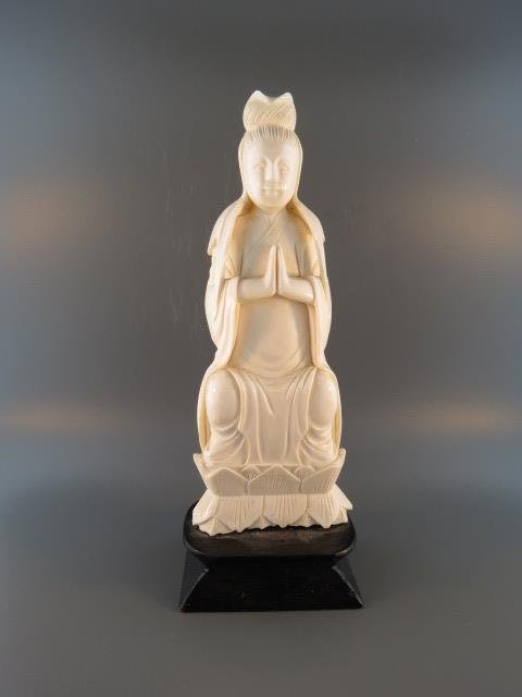 Chinese Carved Ivory Figurine of a goddess, (1 of 4)