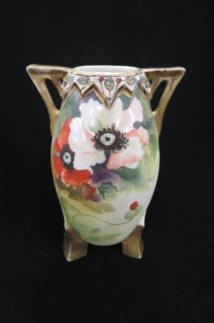 Nippon Handpainted Porcelain Vase, (1 of 3)