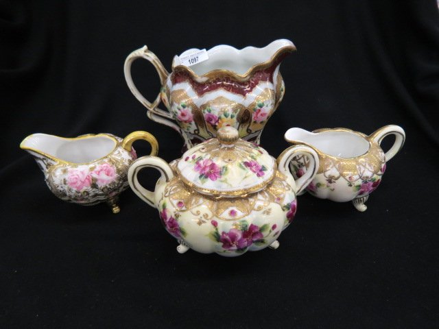 4 pcs. Nippon Handpainted Porcelain; (1 of 3)