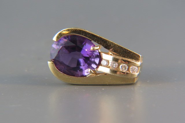Amethyst & Diamond Pendant, (1 of 4)