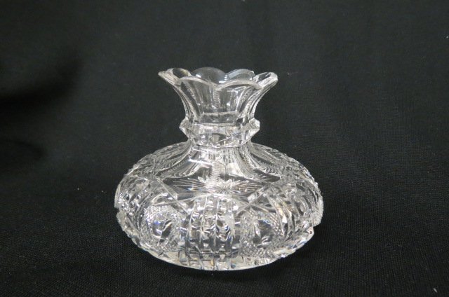 Cut Glass Miniature Flower Center Vase, (1 of 2)