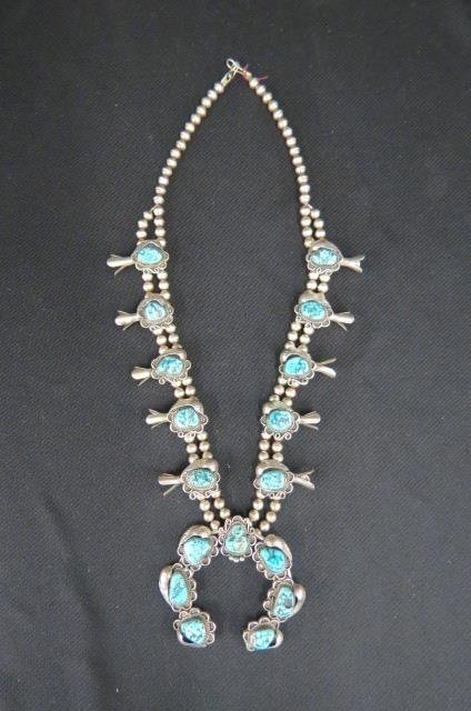 Navajo Indian Squash Blossom Necklace, (1 of 5)