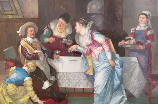 L. Malpass Painting on Porcelain Plaque, (1 of 4)