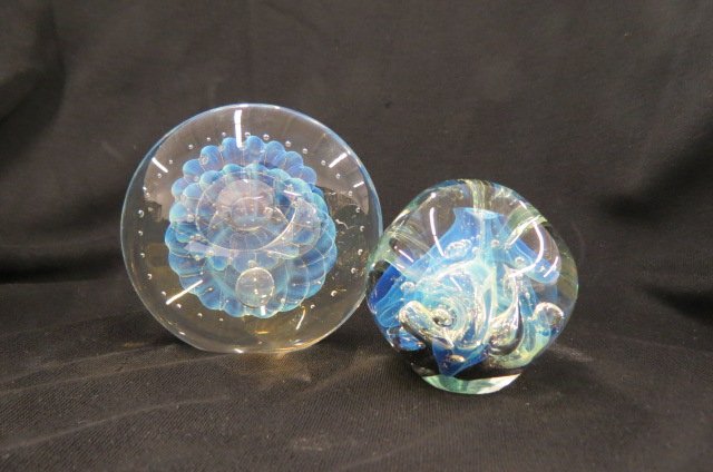 2 Eickholt Art Glass Paperweights, (1 of 5)