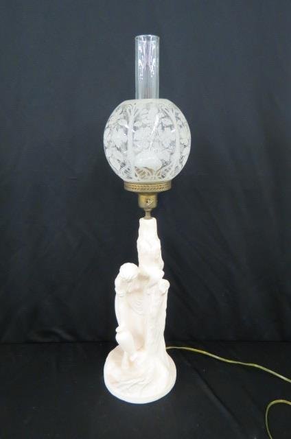 Van Briggle Art Pottery Figural Lamp, (1 of 3)