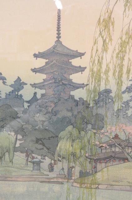 Hiroshi Yoshida Woodblock "Sarusawa Pond", (1 of 3)