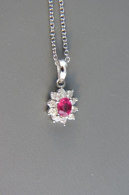 Ruby & Diamond Pendant, (1 of 2)
