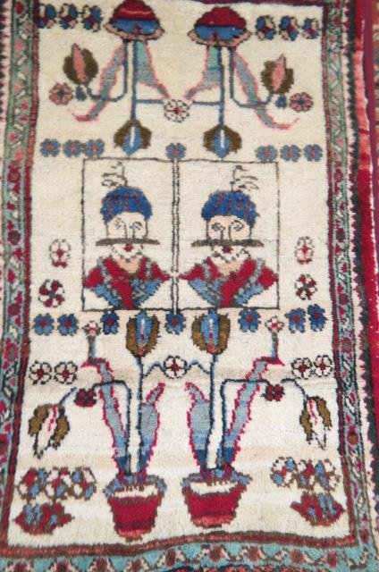 Tabriz Pictorial Persian Handmade Mat, (1 of 3)
