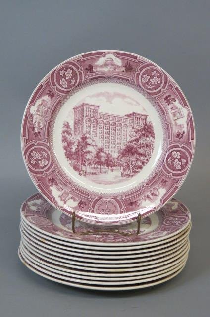 12 Wedgwood "New York University" Alumni Plates, (1 of 10)