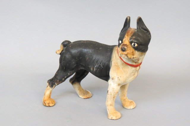Cast Iron Figural Doorstop of a Bull Terrier,: 10"....Collecting Doorstops by John C. & Nancy M. Smith Those lovely, colorful doorstops that have been bringing record setting prices in recent auctions have drawn the attention of folk art collector
